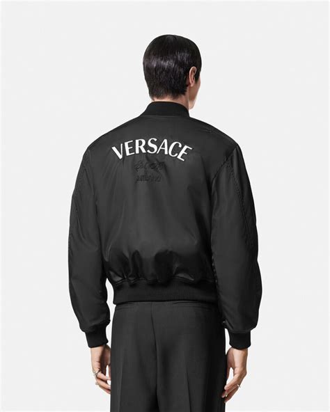 fake versace bomber jacket|versace varsity bomber jacket.